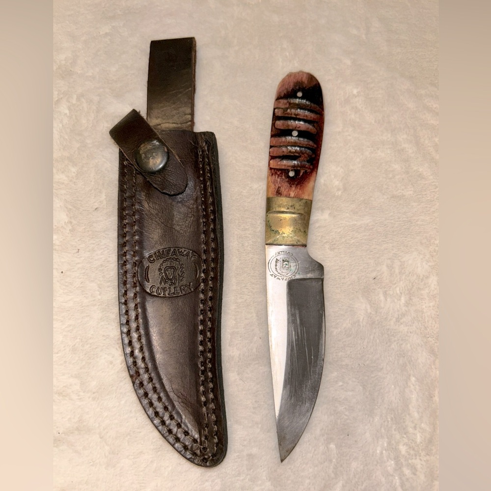 Chipaway Cutlery Knife 3.5 Inch Blade With Case Pre-Owned